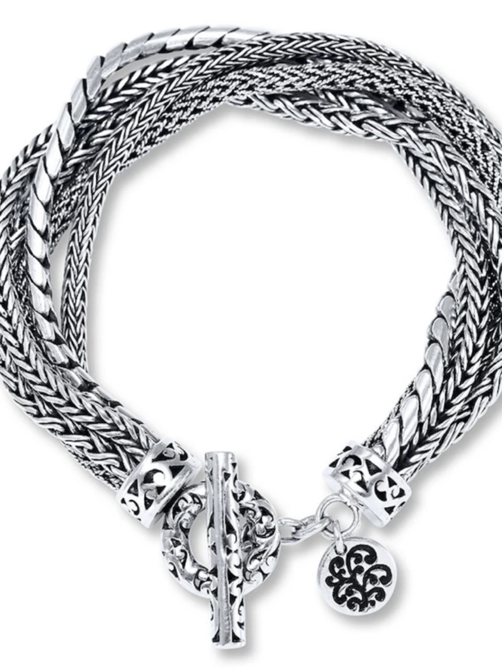 Lois Hill Sterling Silver Multi-Strand Braided Bracelet - Silver  (4)